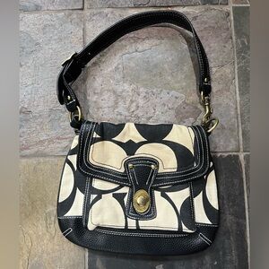 COACH: vintage, canvas leather, purse, summer